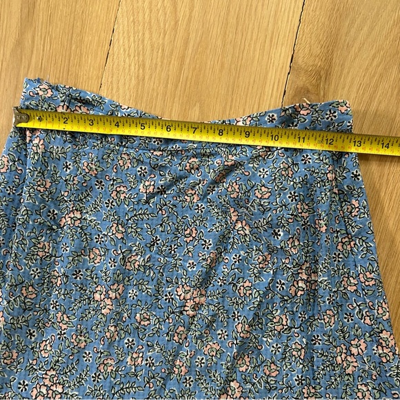 Veronica Beard High Waisted Blue Floral Front Slit Maxi Skirt Size XS - Picture 7 of 8